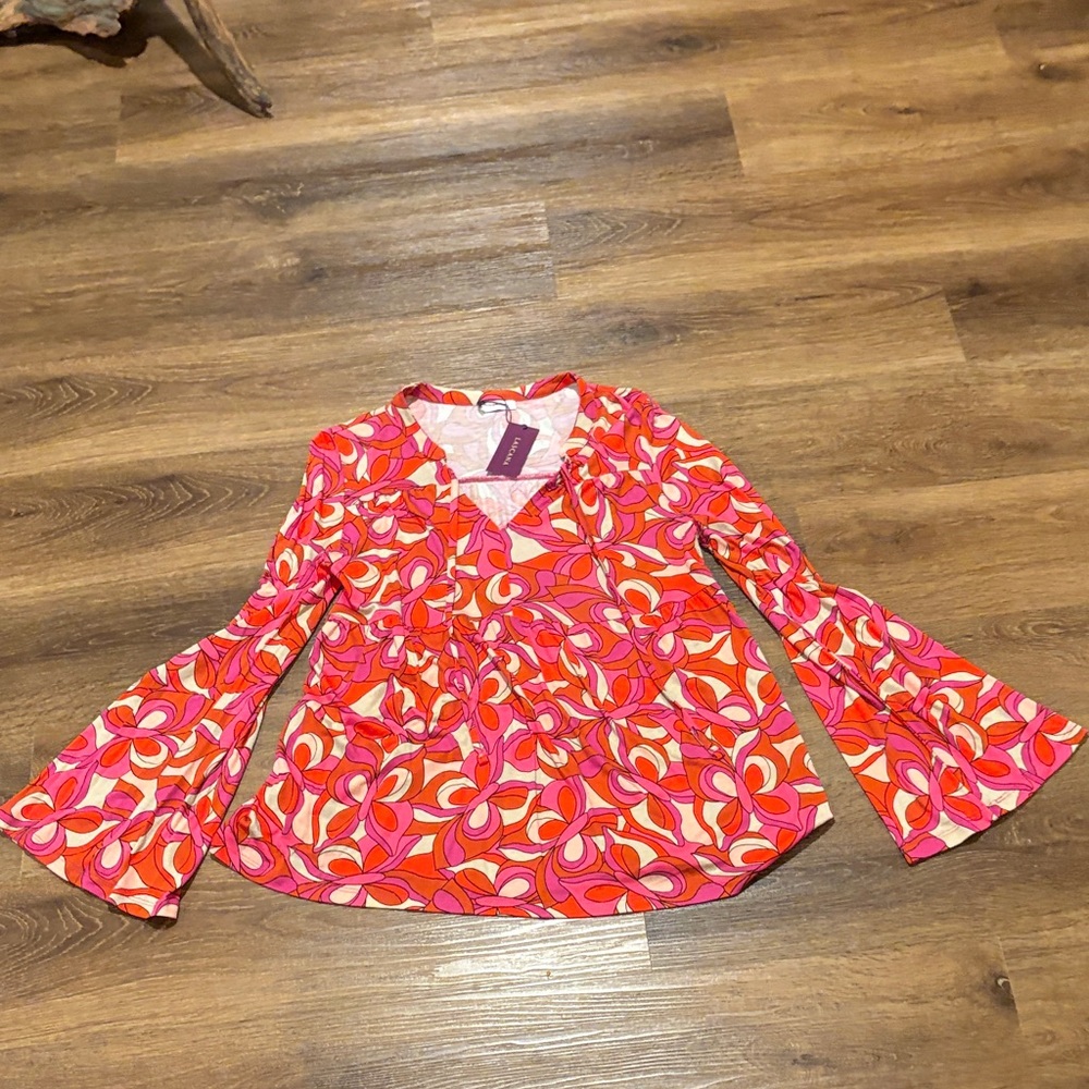 Lascana Pink and Red Swirl Top
